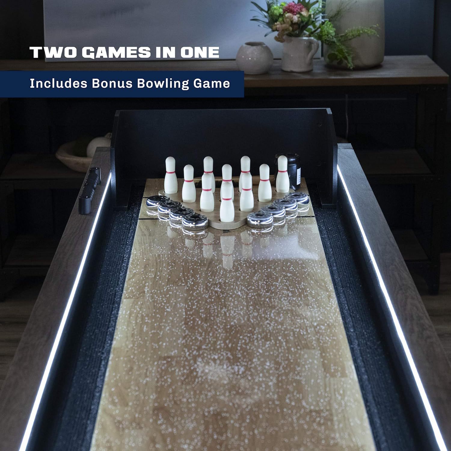 Competition-Grade Shuffleboard Table, Indoor Leisure and Entertainment, Shuffleboard and Bowling Two-In-One Table, Exclusively for Cross-Border Sales