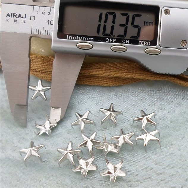 10mm Five-Pointed Star Claw Nail 10 Three-Dimensional Star Five-Pointed Claw Beads Trendy Flirting Trend Elements