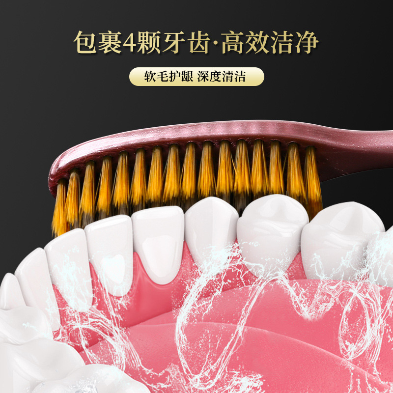 Adult U-Shaped Long-Head Soft-Bristled Toothbrush with Efficient Cleaning, High-Grade Large-Head Toothbrush with Soft Bristles, Individually Packaged Factory Wholesale