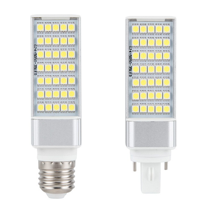 Led High-Brightness Aluminum Alloy Led Horizontal Plug-In Lamp G24G23 Plug-In Tube 220V110V Eye Protection E27 Screw Corn Bubble