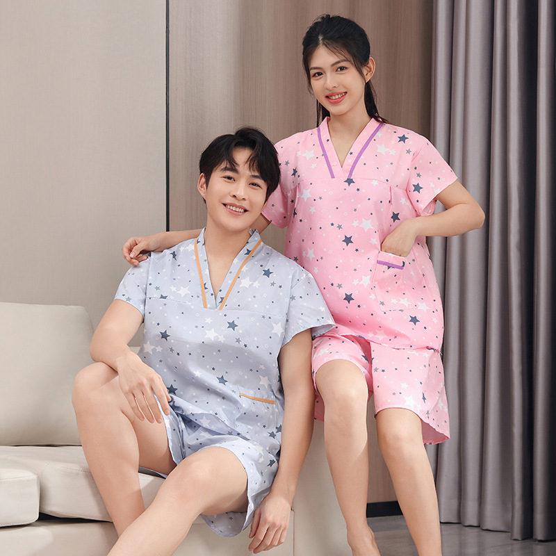 Disposable Bath Clothes Men's Pure Cotton Sweat Clothes Women's Bath Clothes Massage Foot Therapy Moxibustion Clothes Hotel Bathrobe Sauna Physiotherapy Clothes