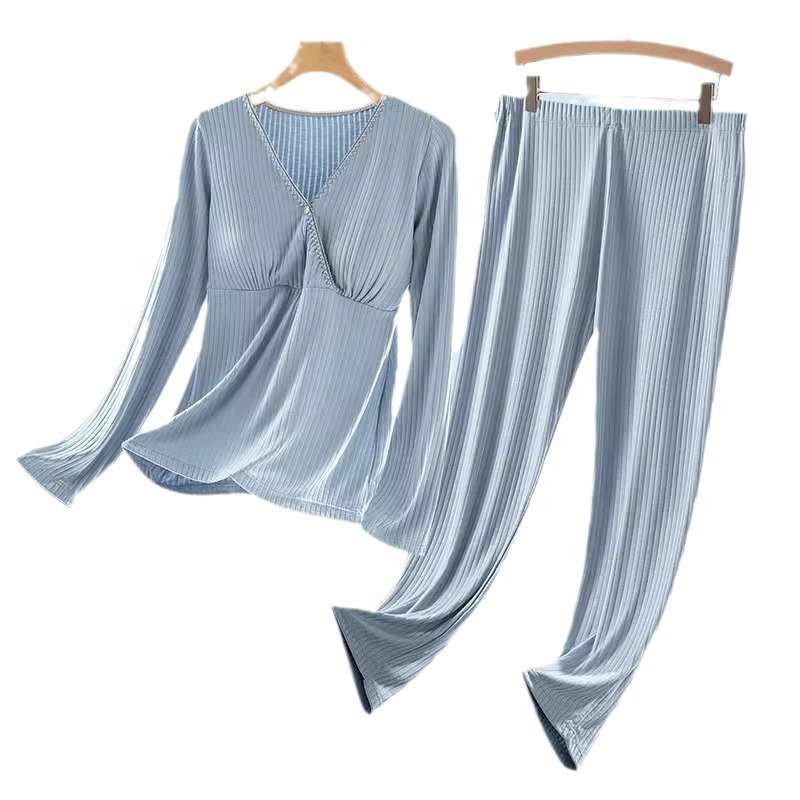 Plus Size 90kg Maternity Nursing Set Home Confinement Clothing Postpartum Breastfeeding Pregnant Mother Autumn Clothing Postpartum