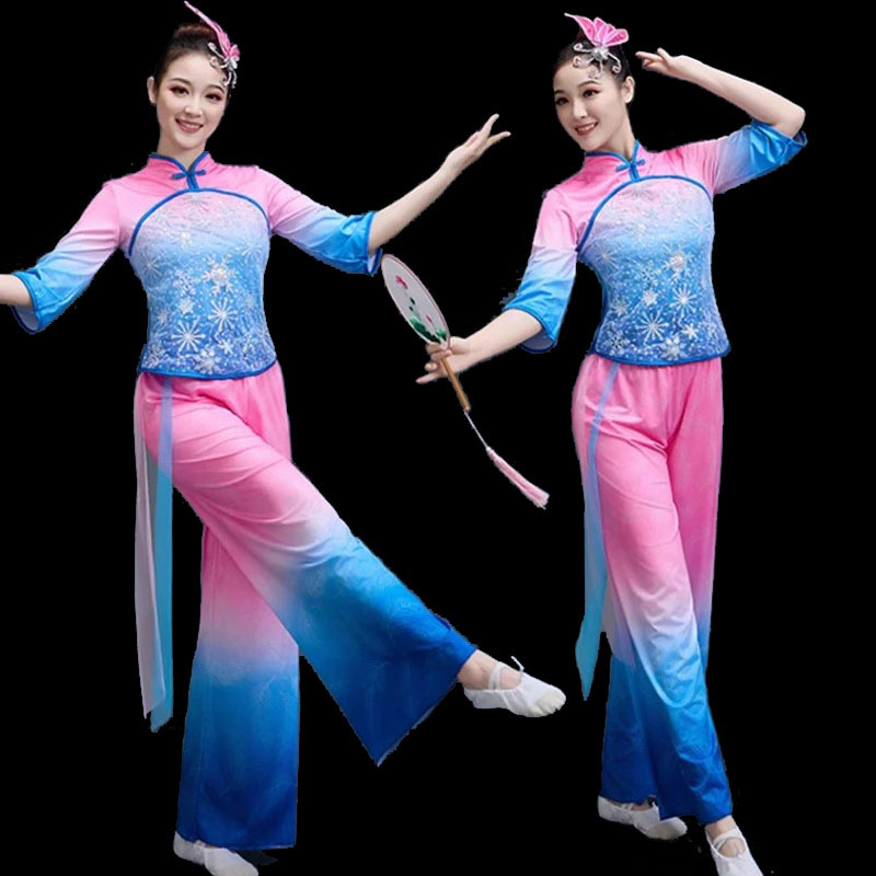 Square Dance Costume New suit Classical Performance Performance Stage Costume Ethnic Fan Dance Opening Performance Costume