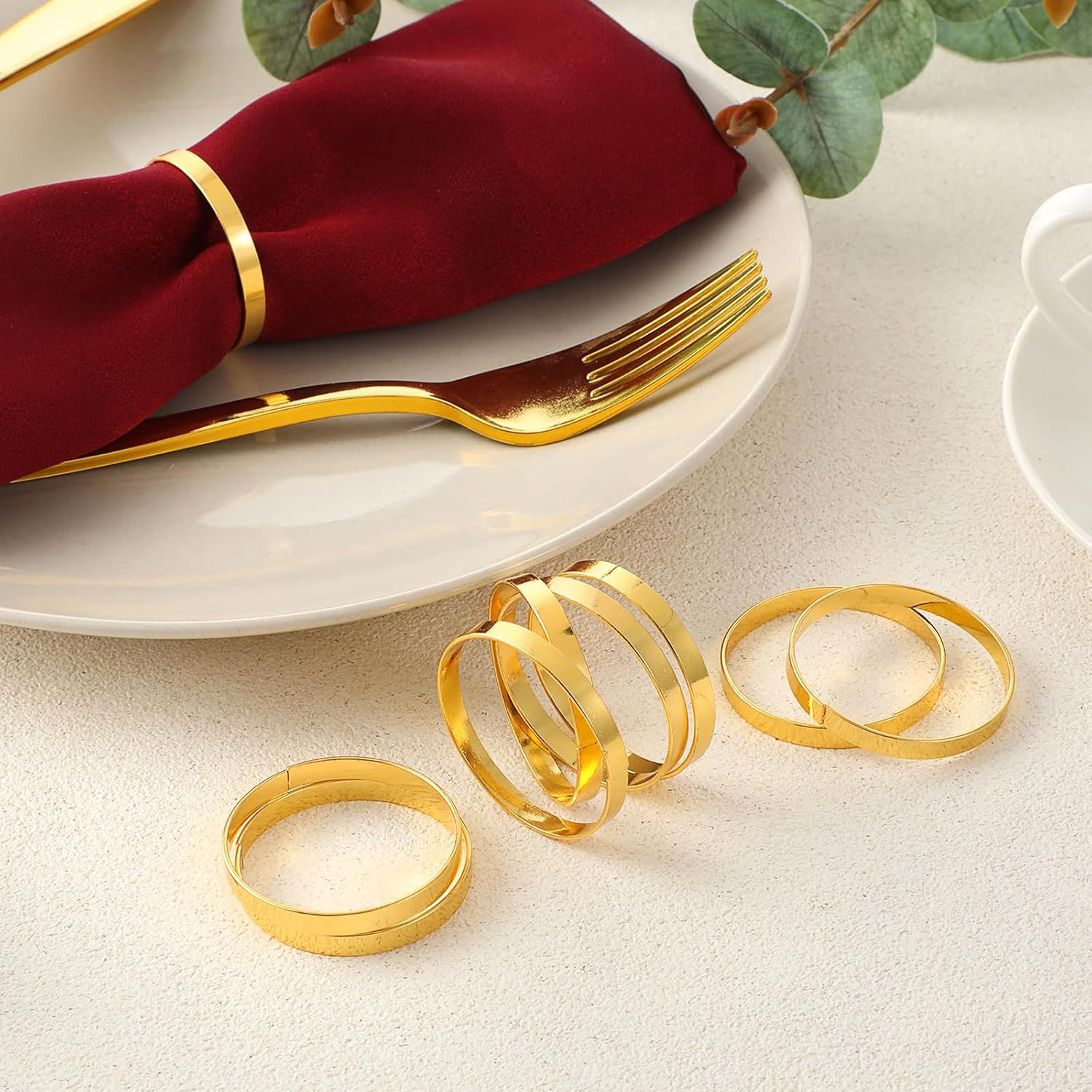 Cross-Border Napkin Ring Buckle Gold Fashion Napkin Ring Hotel Table Setting