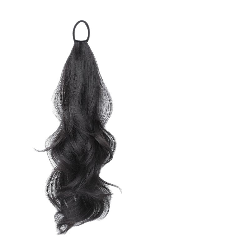 Wig Braided Female Ponytail Artificial Hair Strap-On Elegant Lazy Layered Curly Ponytail Low-Tied Natural Fake Ponytail