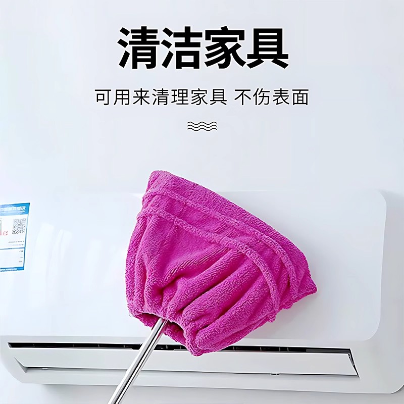 Lazy Broom Set with Thickened Cloth, Dual-Use for Dry and Wet, Household Broom for Absorbing Water and Dust Removal, All-In-One Sweeping and Mopping Tool, Mop Cloth