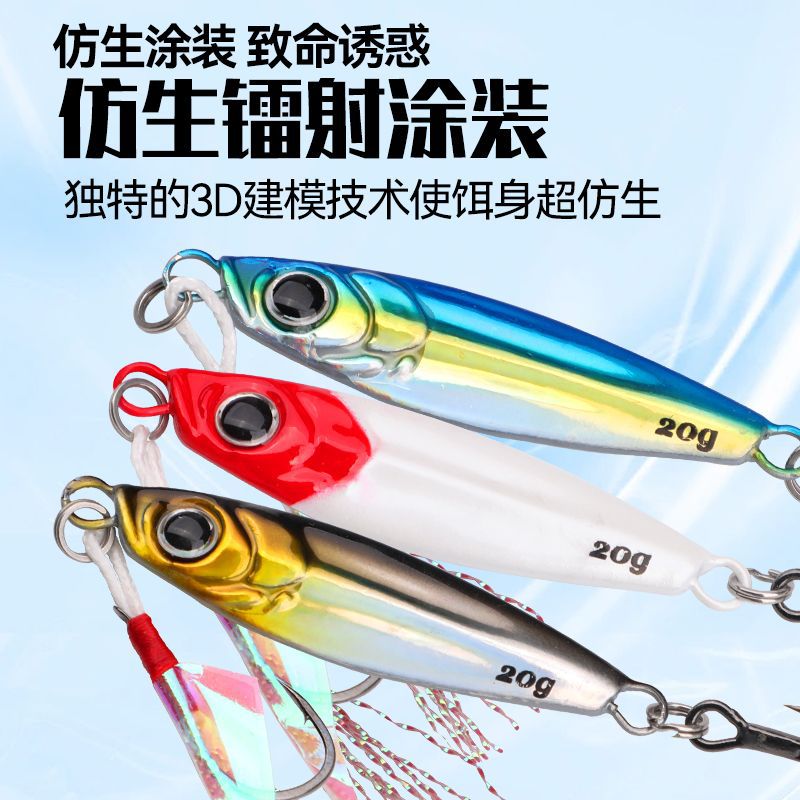 Electroplated Iron Plate Lure for Long-Distance Casting, Falling Fish Skin Bionic Bait for Freshwater and Sea Fishing, Black Fish, Three-Piece Bass Set