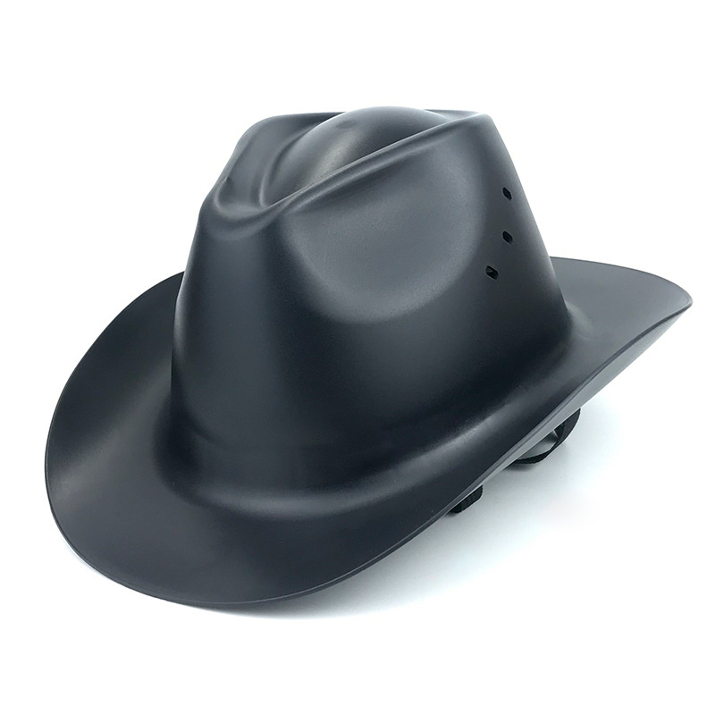 Western Cowboy Hard Hat - Western Outlaw Style Construction Helmet with Full Brim Sunshade Security Helmet