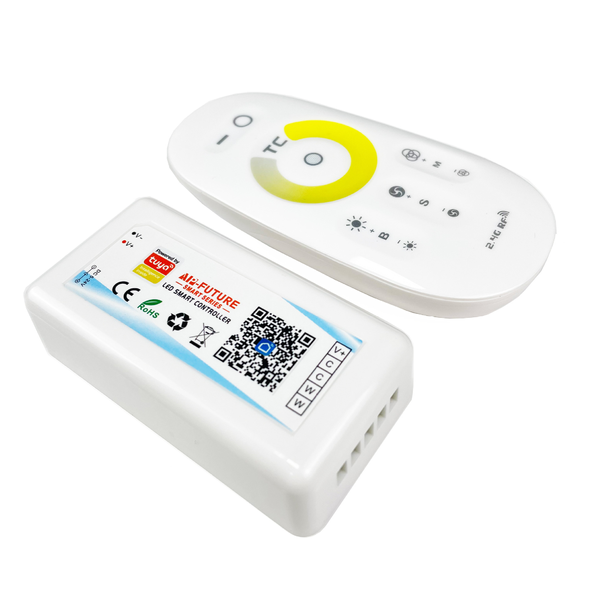 Tuya Smart App Led Controller Huiying Factory Direct Sales Tuya Dual Color Temperature Cct Light Strip Controller