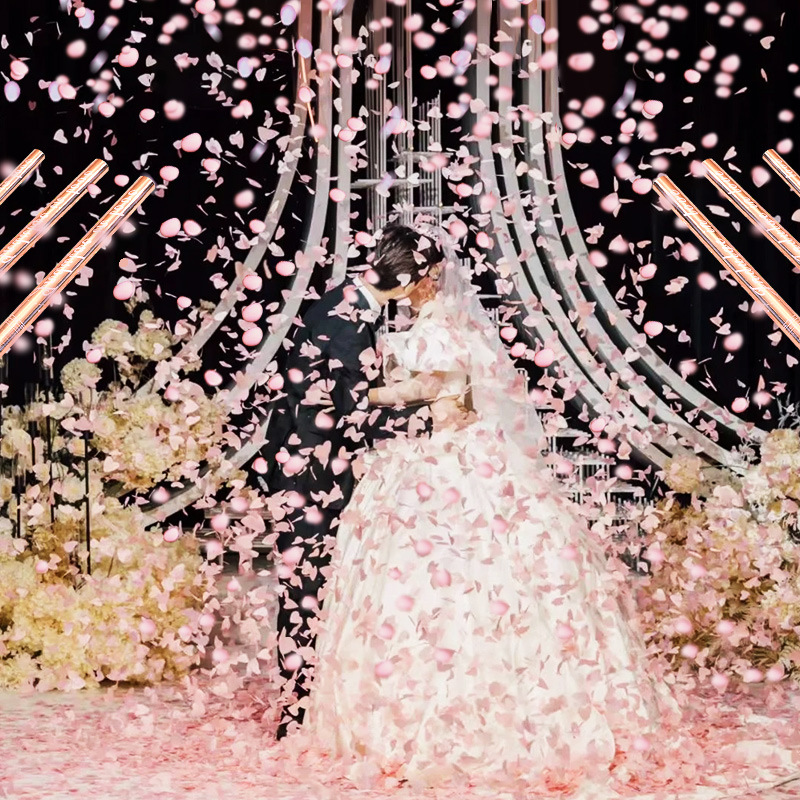 Brilliant Galaxy Salute Fireworks Wedding Celebration Birthday Party Opening Fireworks Tube Petal Handheld Spray Tube