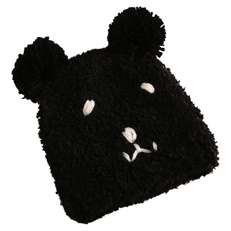 Bear Cute Moon Hat Postpartum Autumn and Winter Warm Hat All-match Thickened Windproof Pregnant Women's Hat Plush Hat