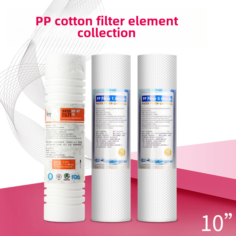 10inch Water Purifier Filter Element Pp Cotton Melt-Blown Filter Element Coconut Shell Granular Activated Carbon Compressed Carbon Sintered Carbon Rod Filter Element