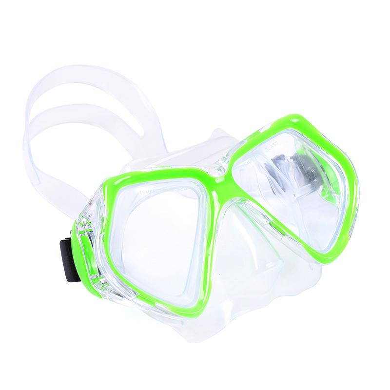 Diving goggles pvc mask tempered glass lens pc frame adult snorkeling mask diving set