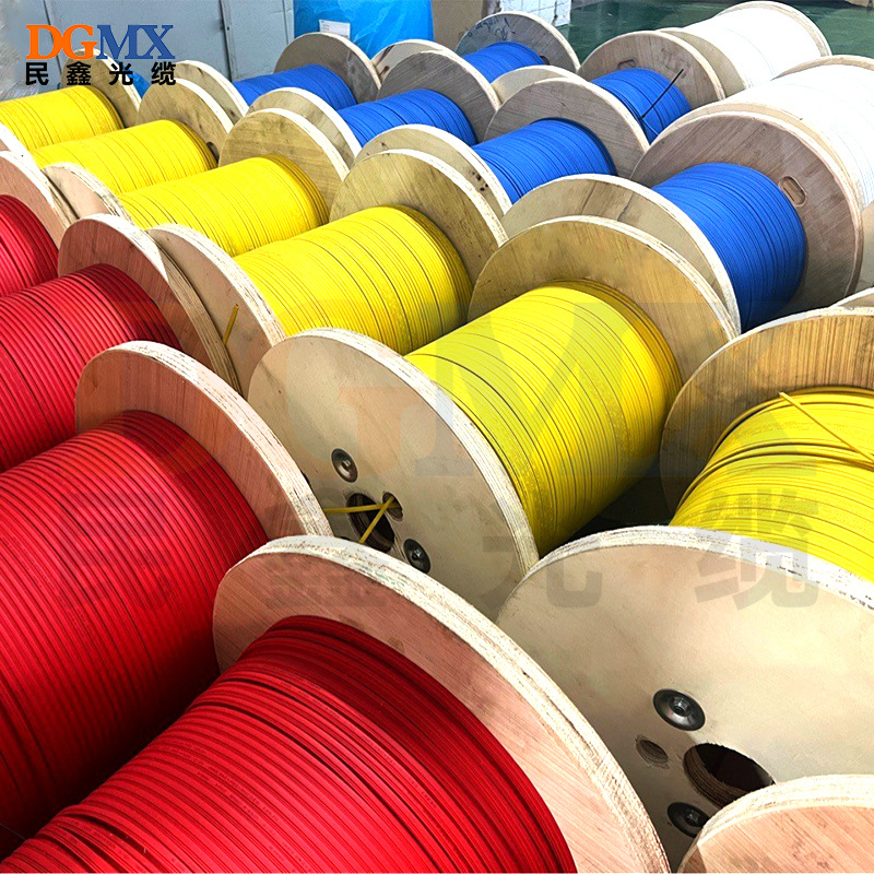 Minxin Leather-Coated Composite Cable Outdoor Fiber Optic Telecom-Grade Indoor Leather-Coated Composite Cable 1-Core 2-Core Leather-Coated Fiber Optic Cable