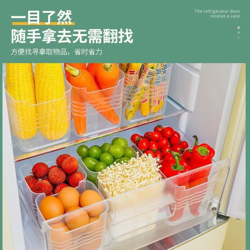 New Vegetable Preservation Box Kitchen Food Ginger Garlic Freezer Sorting Organizer Refrigerator Side Door Storage Box