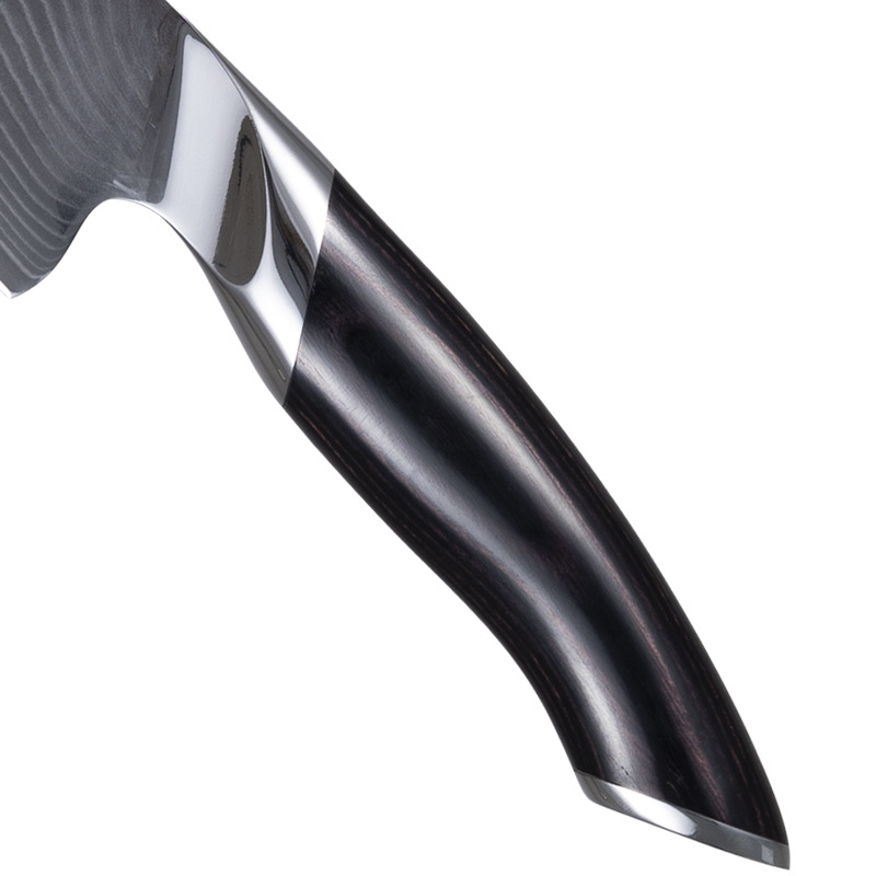 Amazon Spot Wholesale Damascus Pattern Chef's Knife Western Cuisine Chef's Knife Kitchen Knife Santoku Knife Multi-Purpose Knife