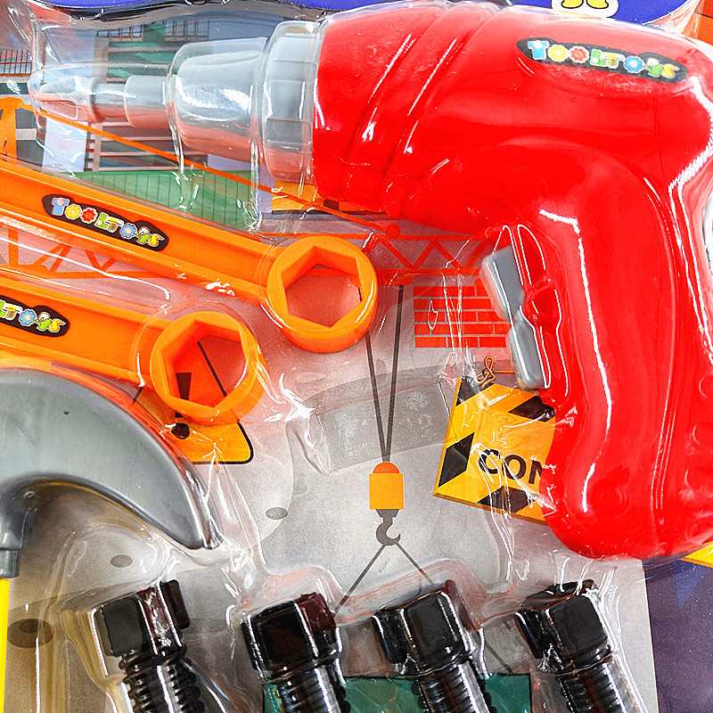 Hanging board small engineer toy suit wrench small hammer electric drill screw children's repair tool toy