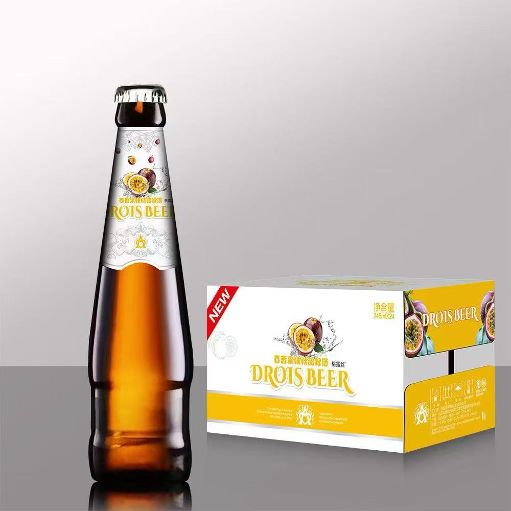 Fruity Night Club Small Bottle Beer Burning Fruity Tea Beer Yellow and White Beer 245ml Full Box 24 Bottles Shipped Beer Bottle