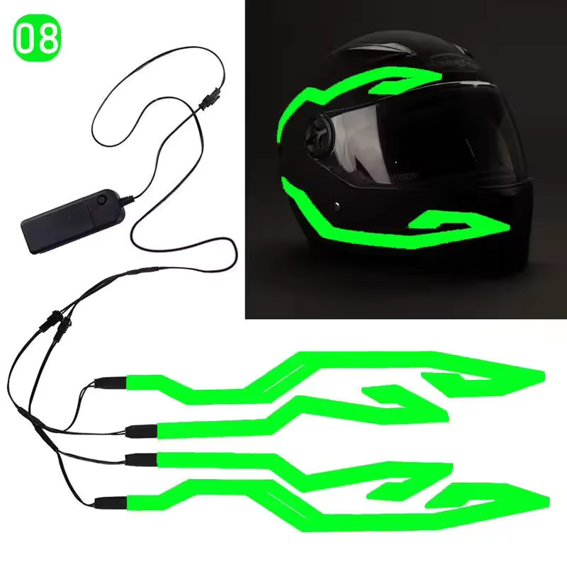 Helmet Light Strip Manufacturer in Stock 5V Rechargeable Driver One Tray Four Light Strips Helmet El Light Strips