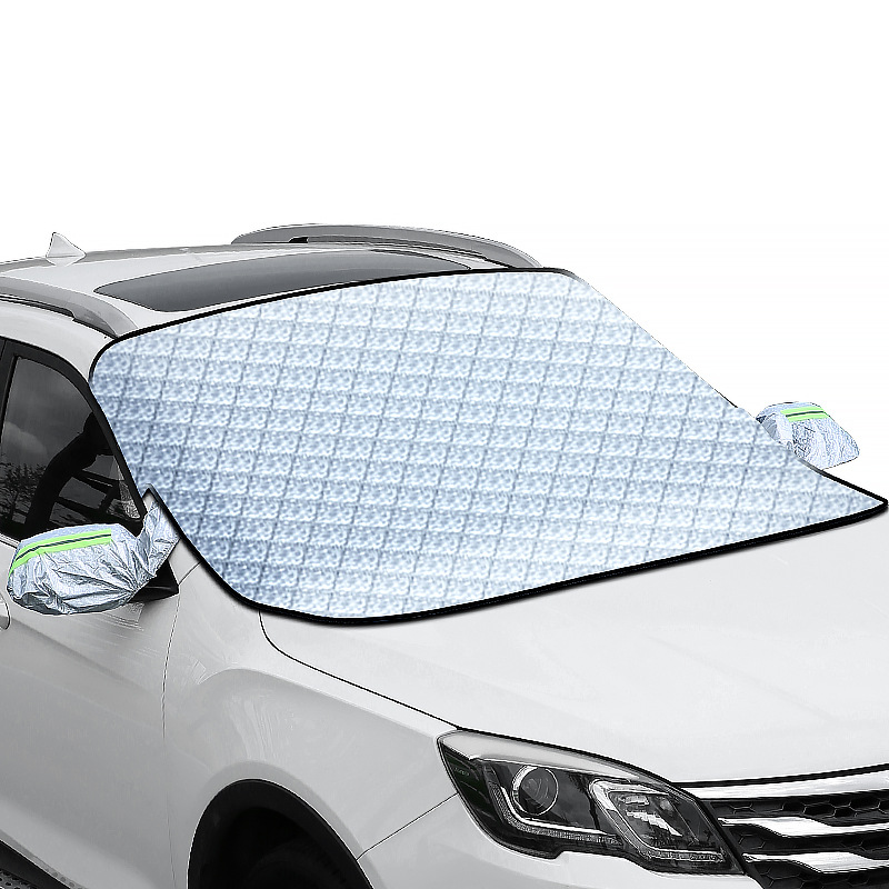 Car Snow Shield Sunshade Front Windshield Anti-Frost Cover Magnetic Suction Thickened Half Cover Car Cover Snow and Frost Cover Car Cover