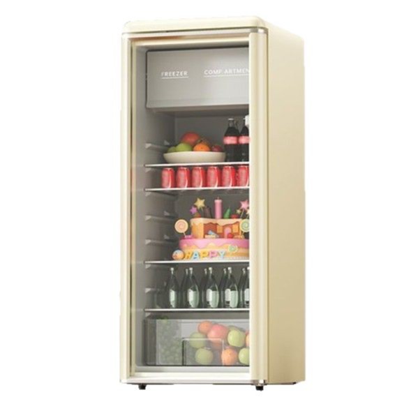 Rongshida Vintage Ice Bar Small Refrigerator Household Tea Fresh-keeping Cabinet Office Refrigerator Red Wine Cabinet