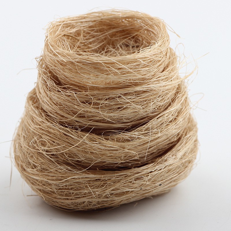 Simulated Bird's Nest Wholesale Garden Decoration Handmade Hemp Silk Bird's Nest Thickeneded Hemp Silk Woven Bird's Nest