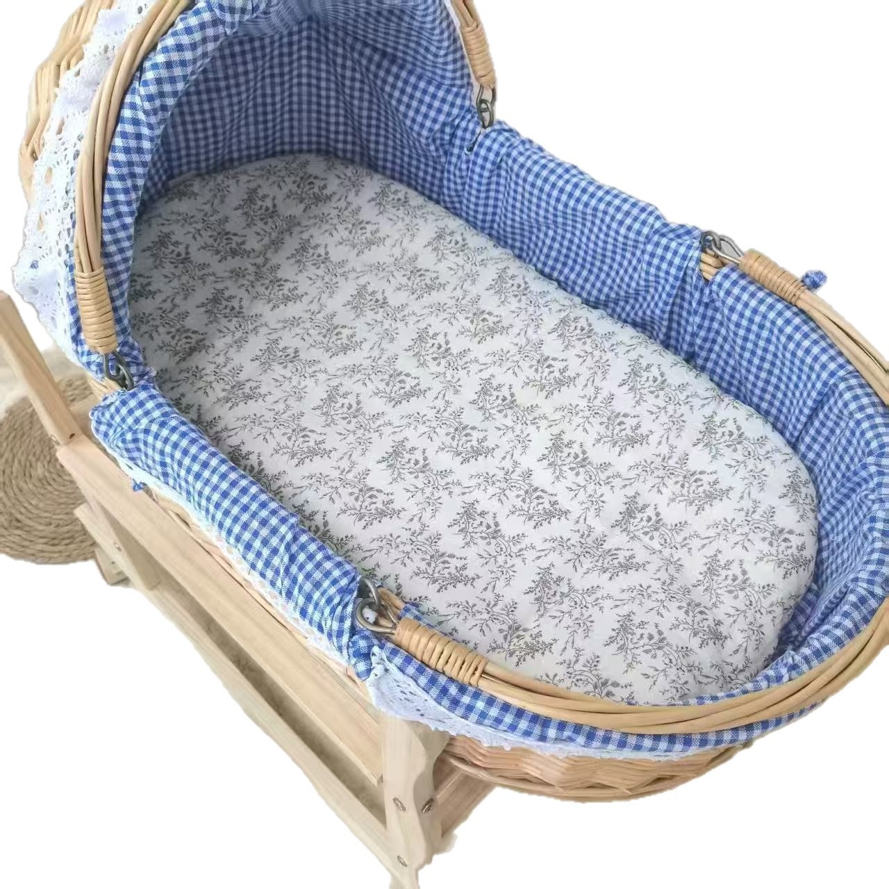 Wholesale Cradle Mat New Style Crepe Bean Velvet Cushion Newborn Baby Stroller Mat Infant Cradle Mat Soft and Soothing