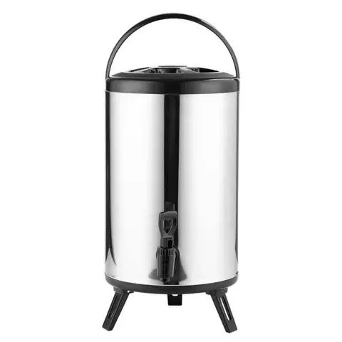 Stainless Steel Milk Tea Bucket Thickened Double Insulation Bucket Large Capacity Juice Soybean Milk Bucket Special Bucket for Milk Tea Shop