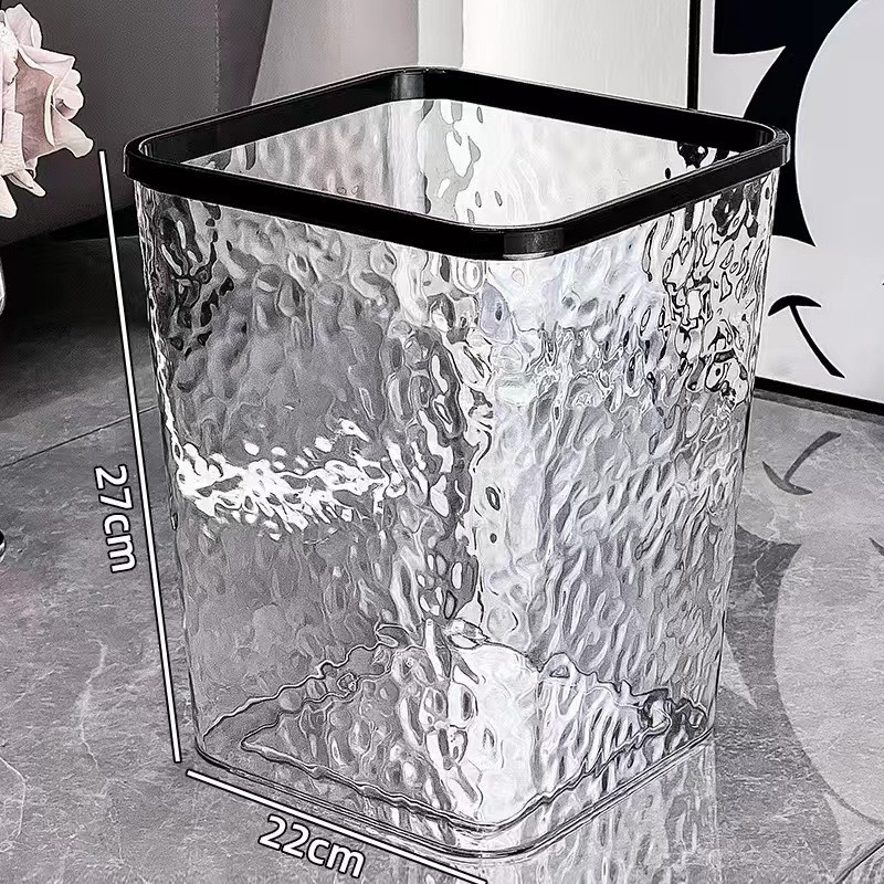 Trash Can for Home Use 2024, Large Capacity for Living Room, Bathroom, Kitchen, Bedroom, Sanitary Bin, Light Luxury Style Storage