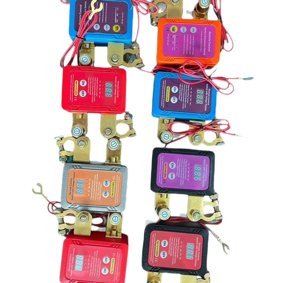 25 New Cut-Off Switch 12V240A Remote Battery Disconnect Switch Automatic Power-Off Switch for Cars and Large Trucks