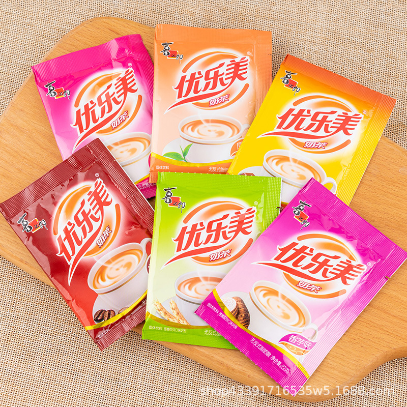 Youlemei Milk Tea 22g Small Package Brewed Milk Tea Powder Bagged Instant Brewed Original Taro Meal Replacement Milk Tea Drink