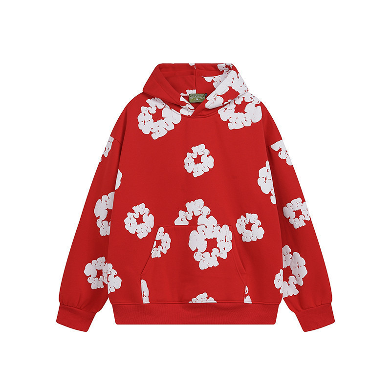 Trendy Brand D t Kanye's Same Style Foam Kapok Loose Fleece-Lined Hooded Sweatshirt Men's Couple Suit