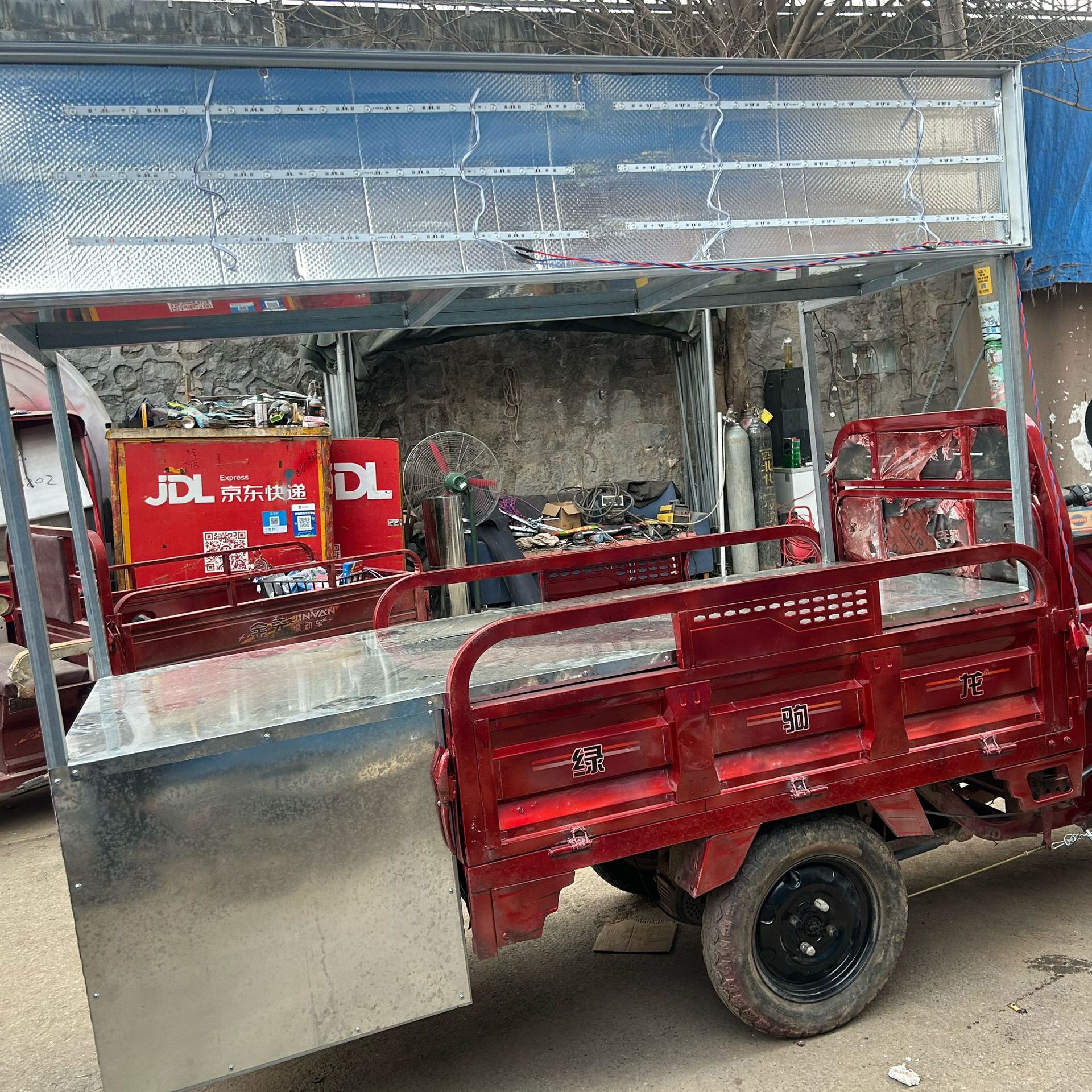 Cheap Sale of Cost-Effective Second-Hand Tricycles, Fully Functional for Cargo Transportation and Stall Setting Power Saving and Durable