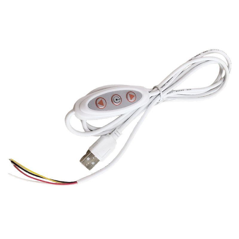 Three-Button Single-Color Dimming Controller USB Cable Neon Light Luminous Character Small Desk Lamp Switch Cable 5V Power Cord