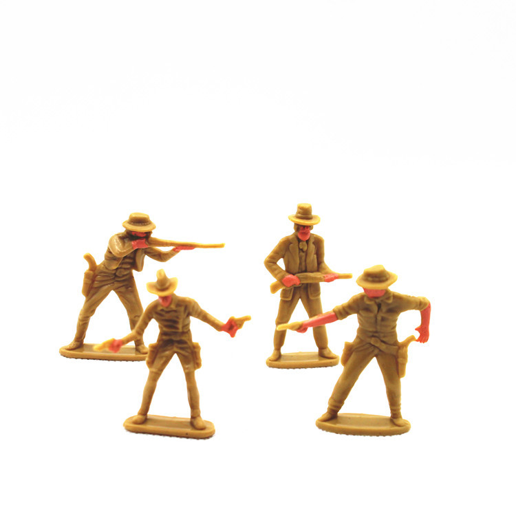 4 5cm simulation Western cowboy figure ornaments cowboy model toy sand table plastic figure small figure decoration