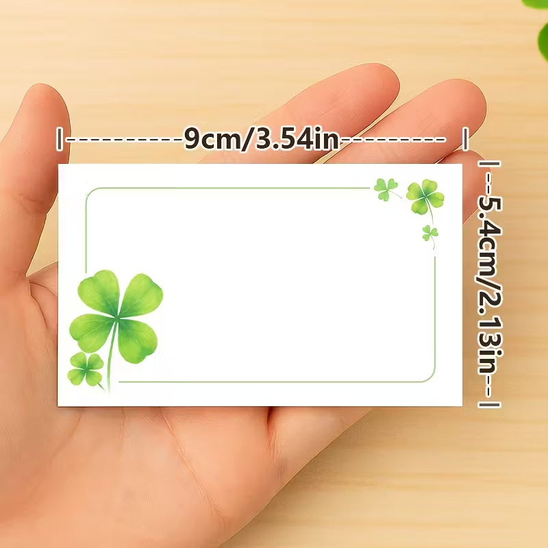 Cross-Border Hot-Selling Simple Blank Small Card Four-Leaf Clover Card Lucky Clover Pocket Hug Card
