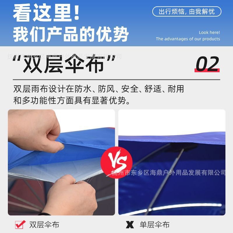 Motorcycle Thickened Parasol, Rainproof, Essential for Takeaway Riders, Customized Color Design, Foreign Trade Motorcycle Umbrella Customization