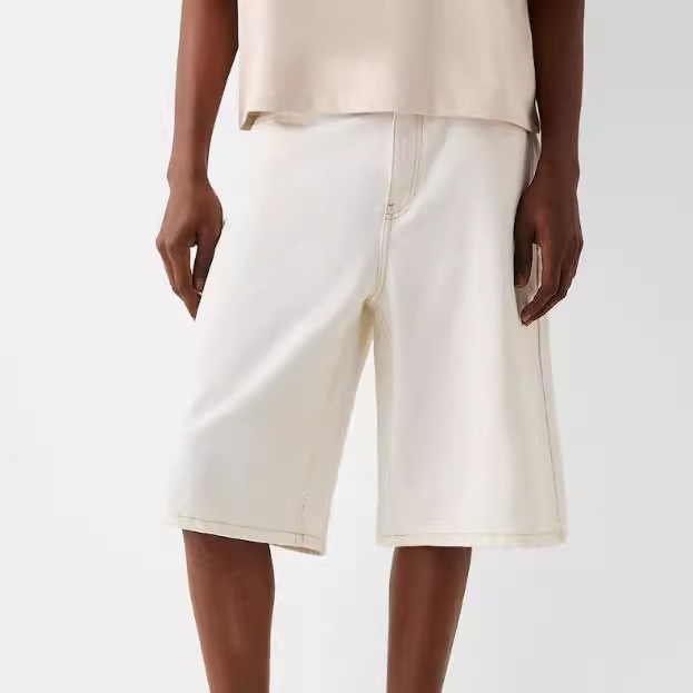 Cross-Border Exclusive Supply of European and American Men's Denim Shorts Amazon Aliexpress Men's New Denim Mid-Pants New Style