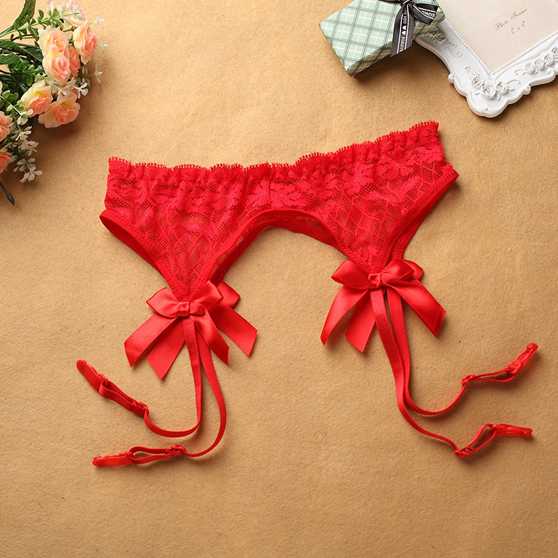 Cute Girl Bow Lace Popular Garter Women's Style Sexy Pajamas 9904