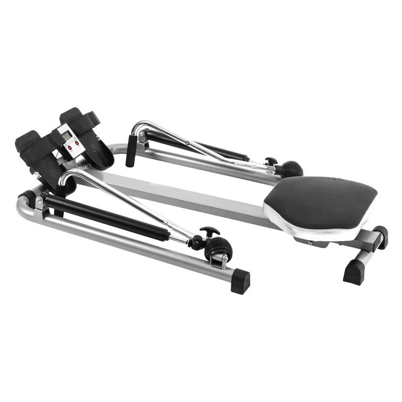 Household folding silent single double pole hydraulic rowing machine rowing device trainer household fitness sports equipment
