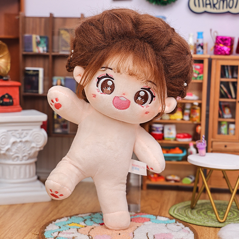 In-Stock 20cm Cotton Doll Naked Doll Without Attributes, Fluffy Cute Anthropomorphic Plush Toy, Gift for Girls