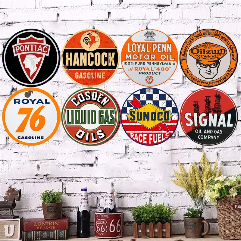 Винтажные жестяные картины, алюминиевые картины, круглые украшения из номерных знаков, настенные подвески, акрил для рождественского пода