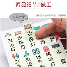 Luminous Switch Logo Sticker Fluorescent Personalized Decorative Socket Panel Tips Label Home Creative Switch Label Sticker