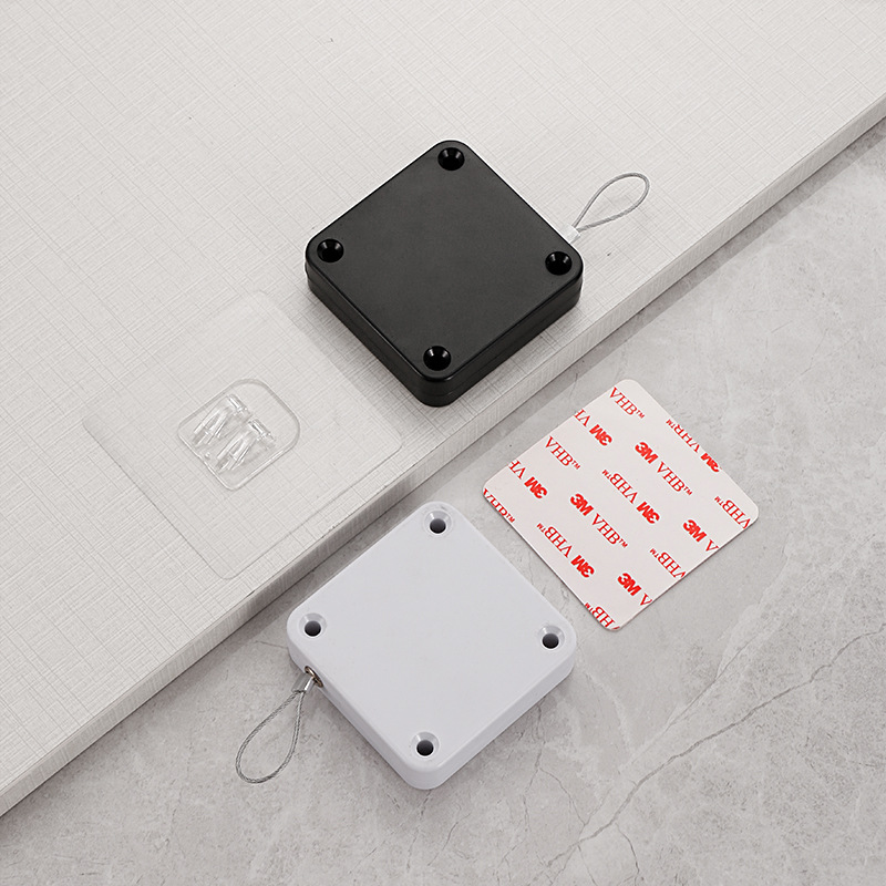Hole-free Cushioning Quiet Drawstring Door Closer Telescopic sliding door Office Bedroom Door Automatic Return Door Closer