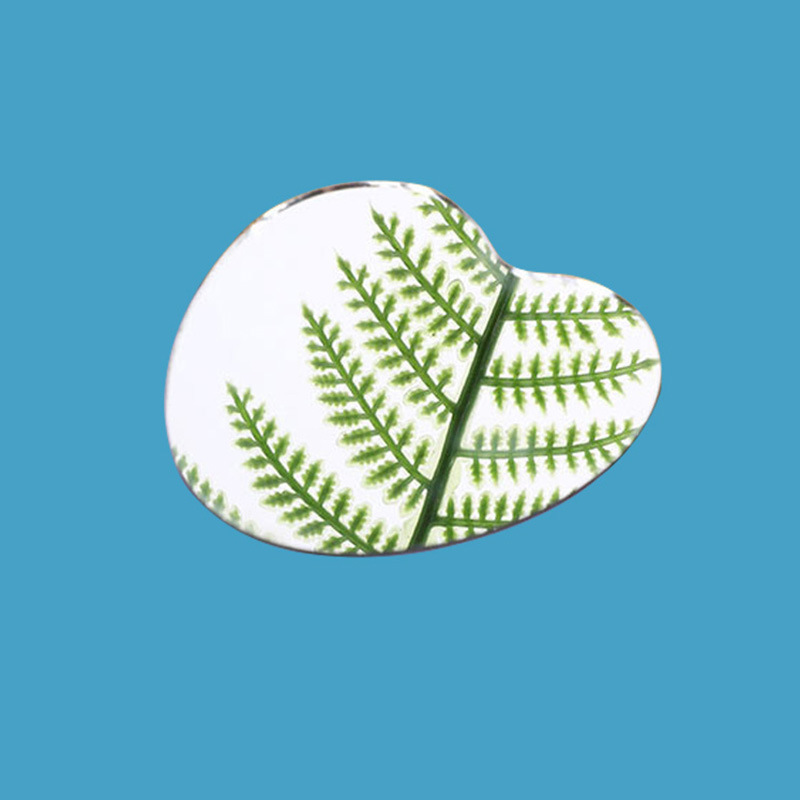 Glass Lens Led Makeup Mirror Acrylic Sandblasted Dressing Table Lamp Mirror Round Square