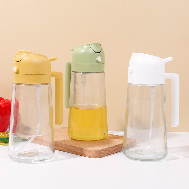 470ml Push-Type Oil Spray Bottle Can Spray and Pour Inverted Oil Spray Bottle Spray Artifact Spray Bottle Spray Bottle Edible Oil Spray Bottle