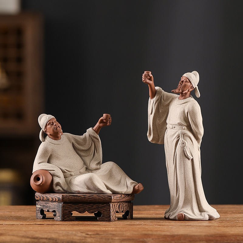 Китайский дзен историческая фигура статуя домашнее учебное настольное антикварное оформление керамические изделия Лао Цзы украшения