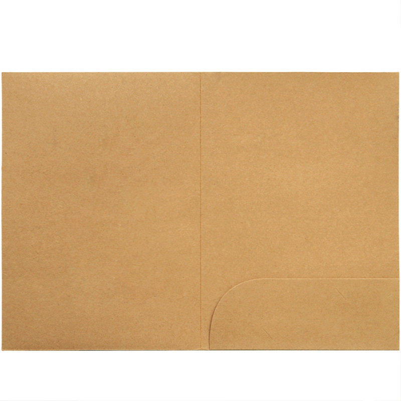 Deli L-Shaped Single-Page Folder 5917 Kraft Paper Single-Piece Folder File Folder File Bag File Folder Storage