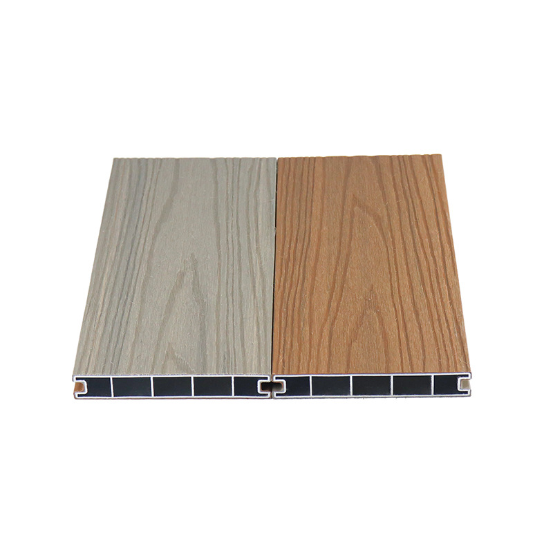 Outdoor Garden Courtyard Two-Color Non-Slip Aluminum Alloy Plastic Wood Flooring Easy to Install Stain-Resistant Aluminum Plastic Co-Extruded Flooring