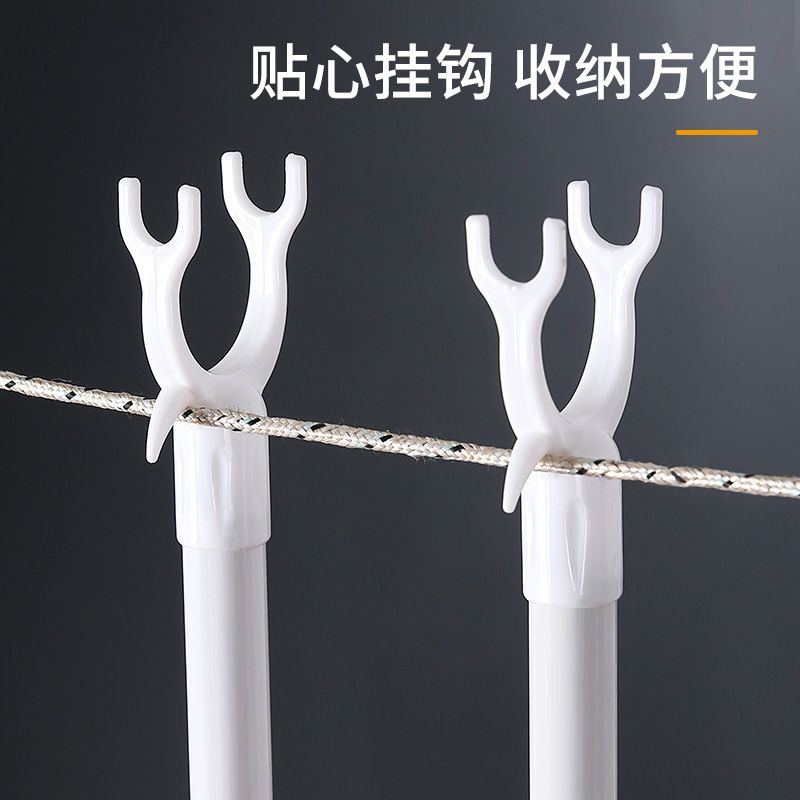 Clothes Drying Fork Balcony Clothes Fork Clothes Drying Pole Portable Clothes Pole Clothes Fork Wholesale Solid Color Plastic Pick Pole